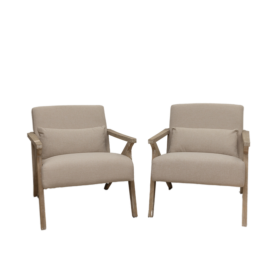 Linen Oak Lounge Chairs