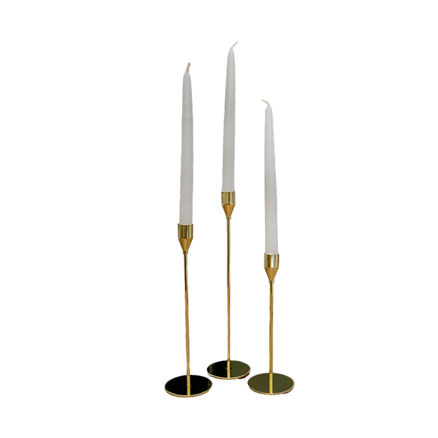 Modern Gold Taper Candle Holders