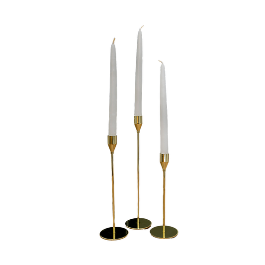 Modern Gold Taper Candle Holders