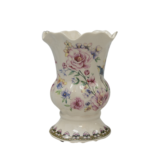 Vintage-Inspired Ceramic Beaming Vase