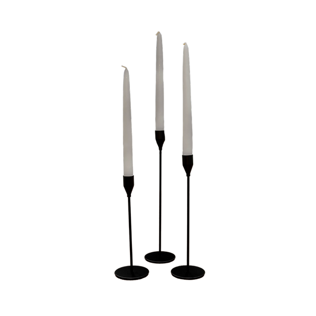Modern Black Taper Candle Holders