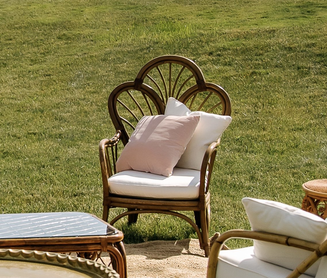 Rattan Fan Back Chairs