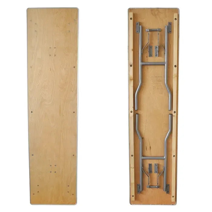 8' x 18" Wooden Banquet Table