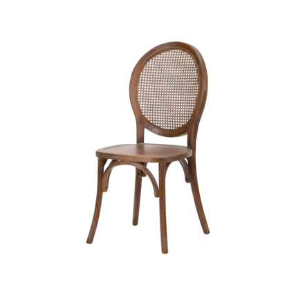 Walnut Rattan Chair