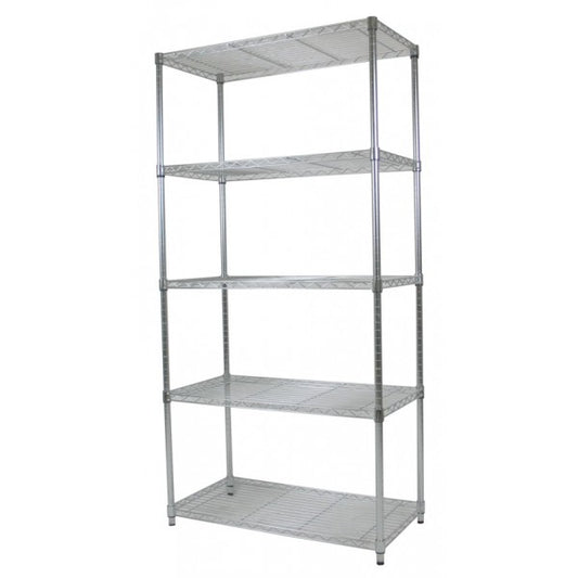 72"H Metal Shelving - Chrome