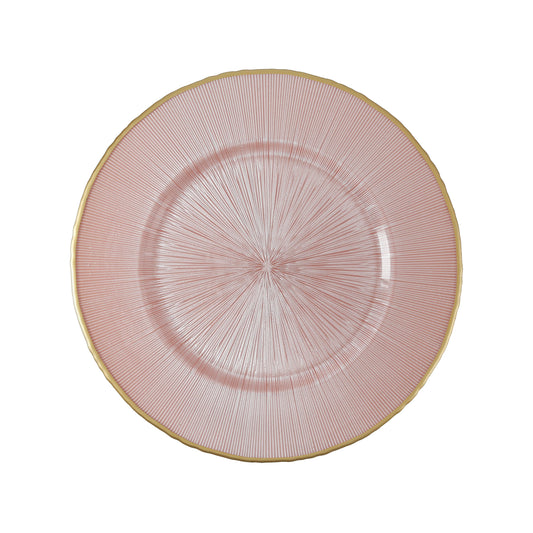 Rah Yi Pink Glass Charger