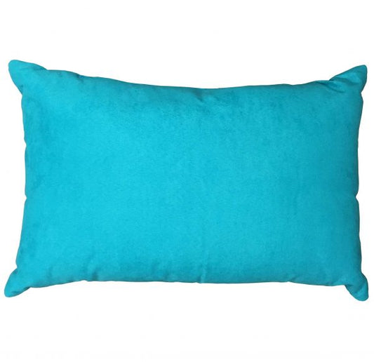 Aqua Suede Kidney Pillow
