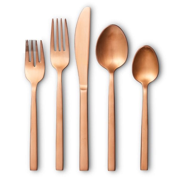 Arezzo Brushed Copper Flatware Collection