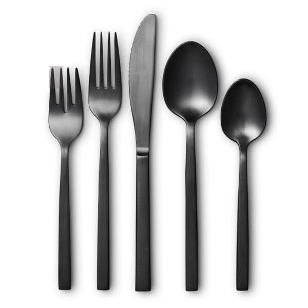Arezzo Matte Black Flatware Collection