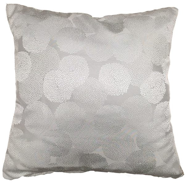 Ava Floral Pillow – Silver