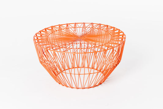 Orange Bend Wire Ottoman