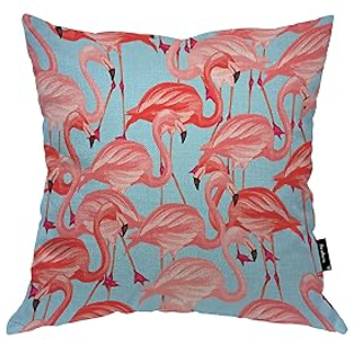 Blue Flamingo Pillow