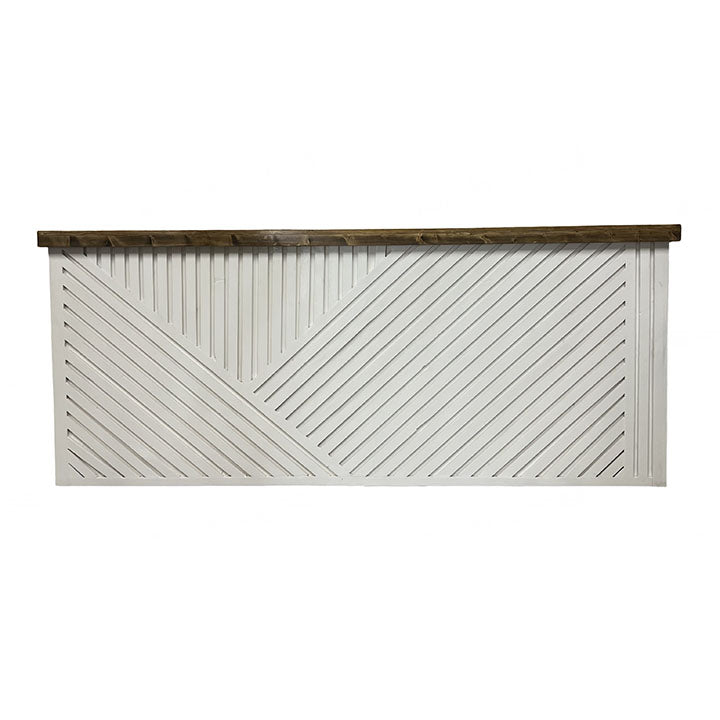 BOHO Wood Top Bar, White – 8 ft.