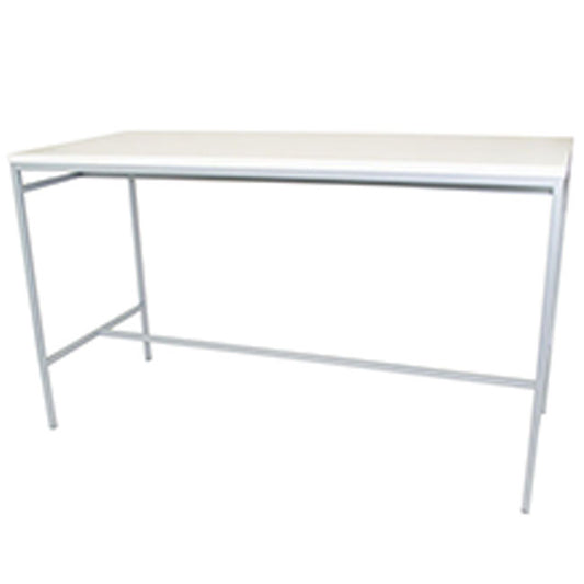 Edge Communal Bar Table with Power - White