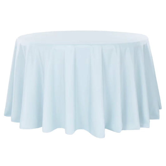 Baby Blue Round Tablecloth 132″