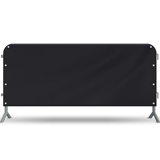 Barricade Barrier with Black Cover 8.5 ft