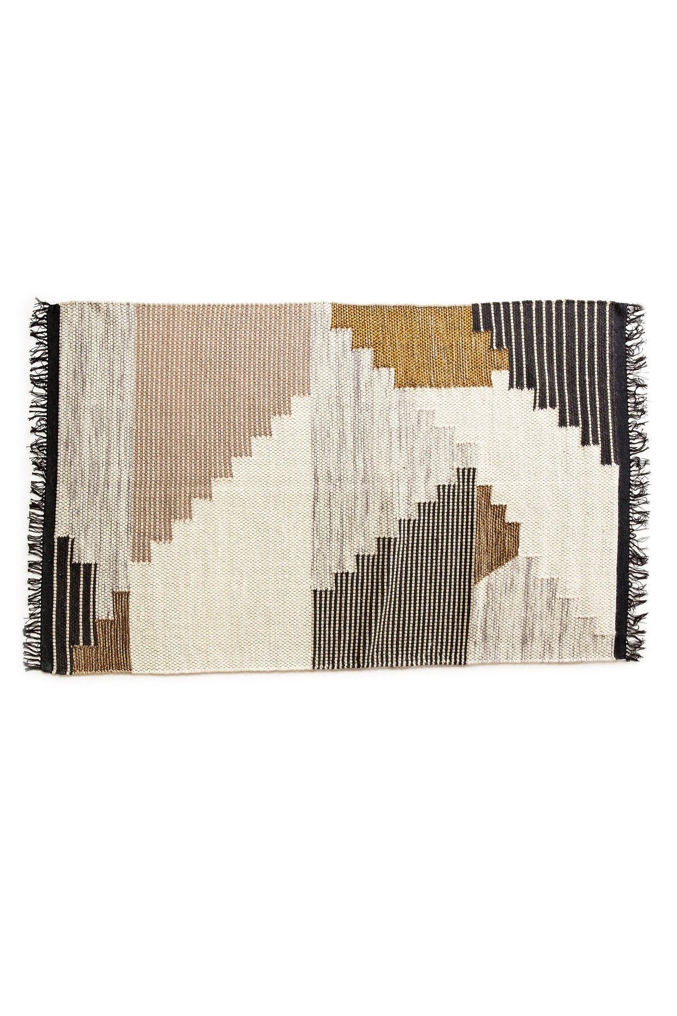 Black and Tan Wool Rug