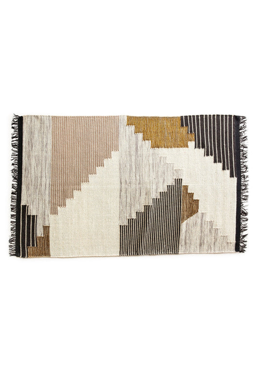 Black and Tan Wool Rug