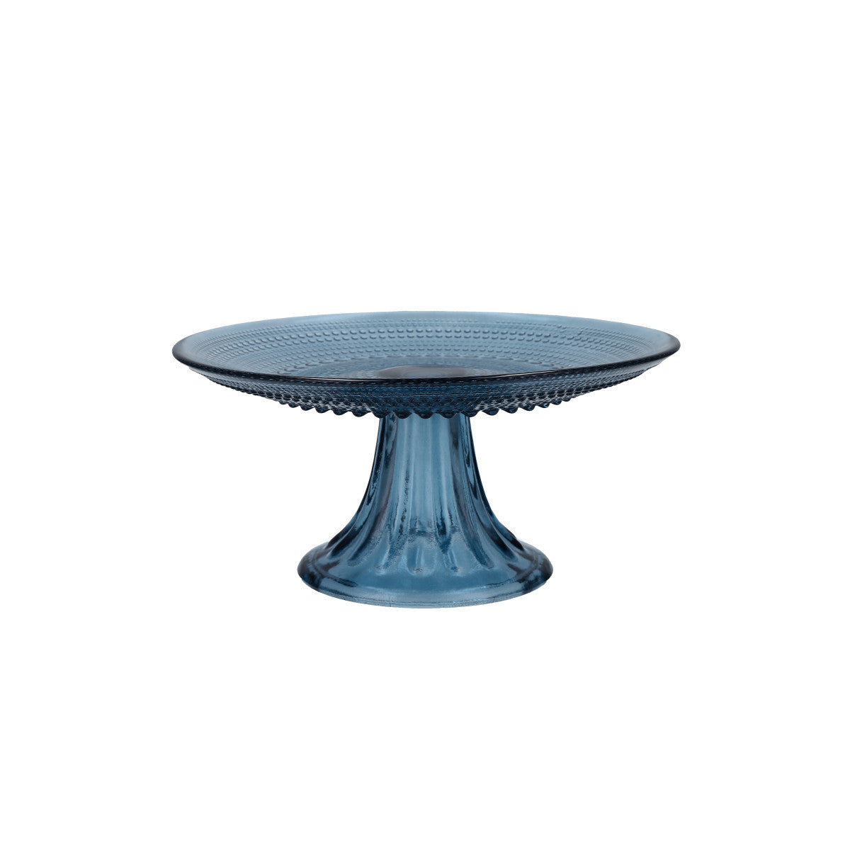 Caladito Blue Mini Glass Cake Stand 8.5 in.