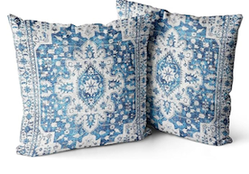 Blue Damask Pillow