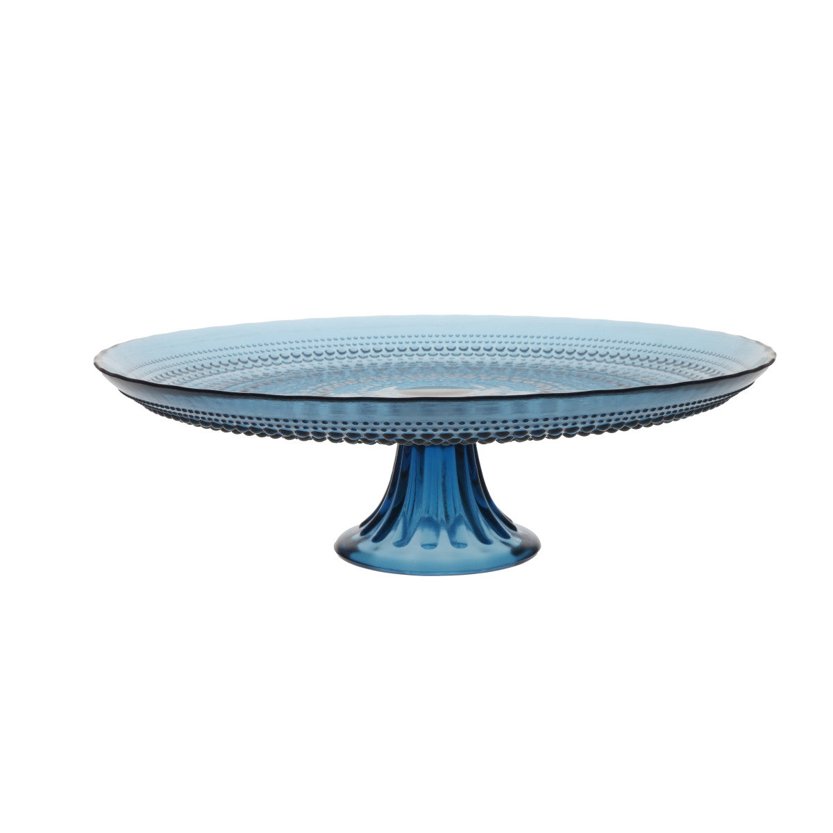 Caladito Blue Glass Cake Stand 13 in.