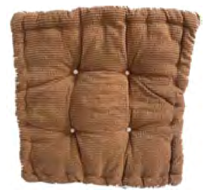 Brown Button Floor Cushion