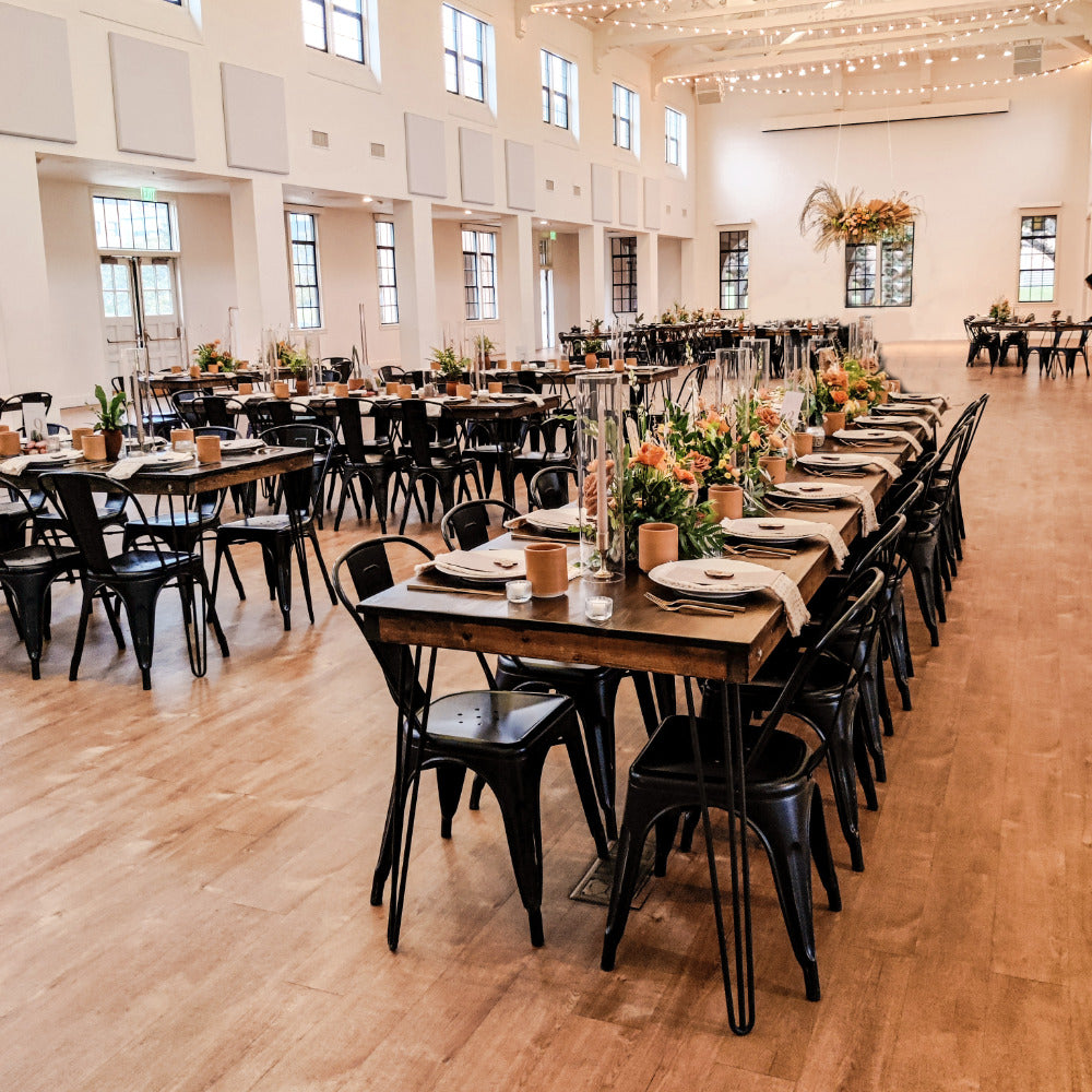 8' Hickory Hairpin Farm Table