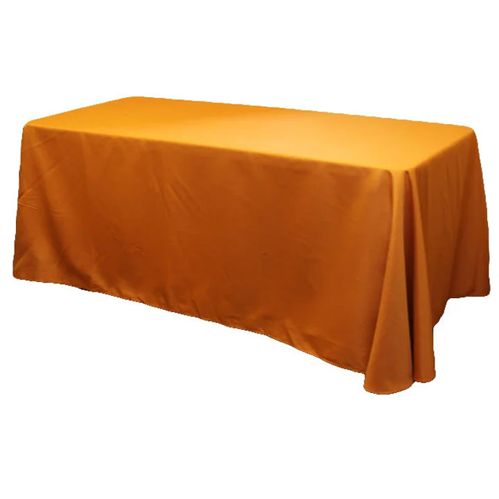 Burnt Orange Rectangular Tablecloth 90″ x 156″