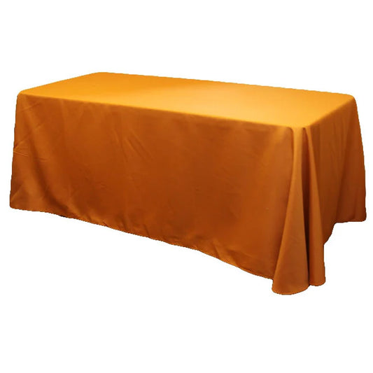 Burnt Orange Rectangular Tablecloth 90″ x 156″