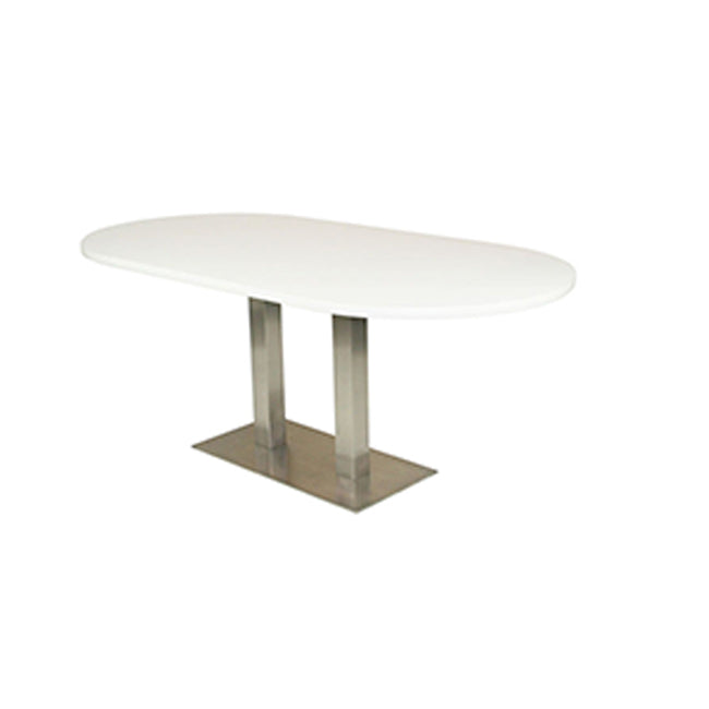 Oval Conference Table - White