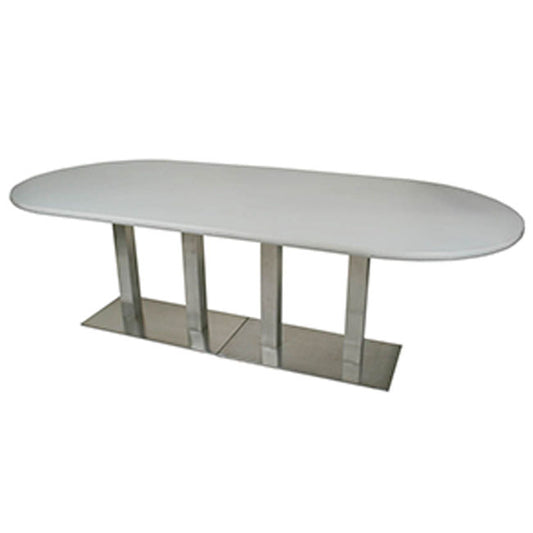 Oval Conference Table Steel Base - Grey