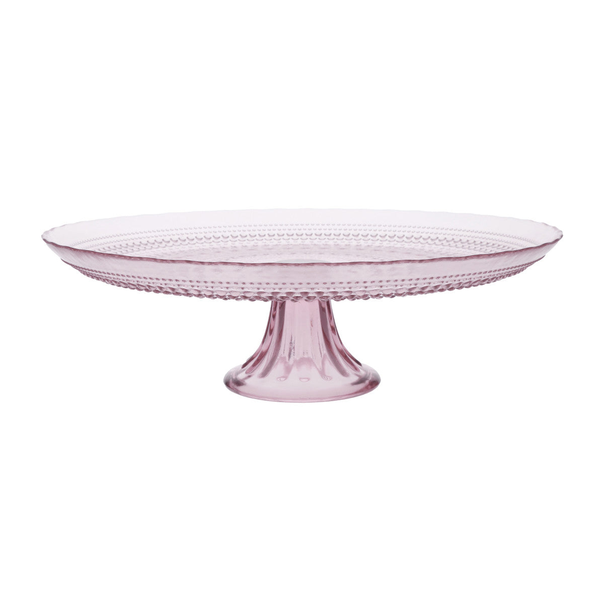 Caladito Pink Glass Cake Stand 13 in.