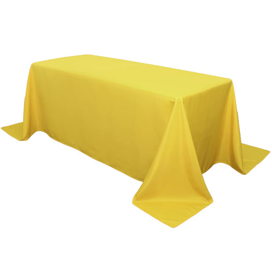Canary Yellow Rectangular Tablecloth 90″ x 132″