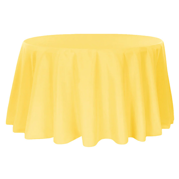 Canary Yellow Round Tablecloth 108″