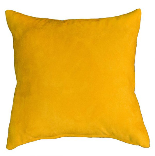 Canary Yellow Suede Pillow