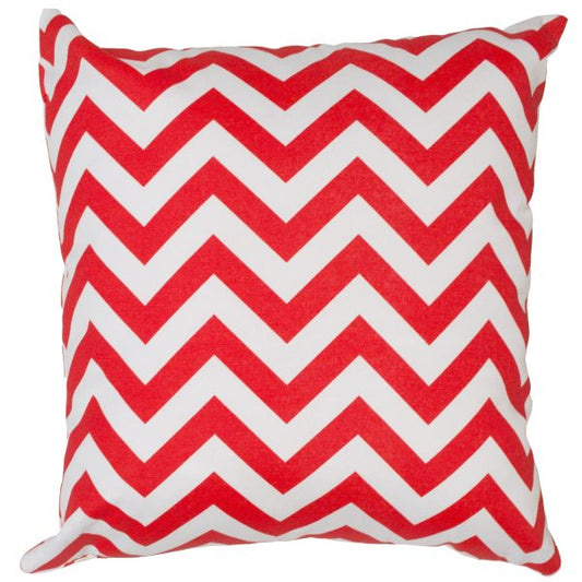Chevron Pillow – Red/White