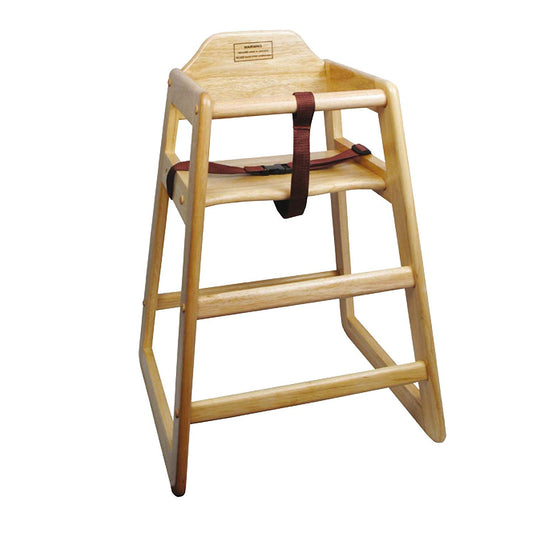 Kids Natural Wood Highchair