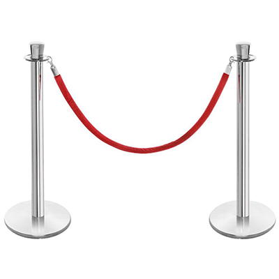 Silver Stanchion Post