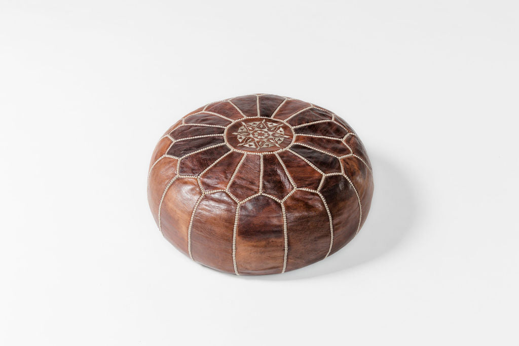 Cognac Moroccan Pouf