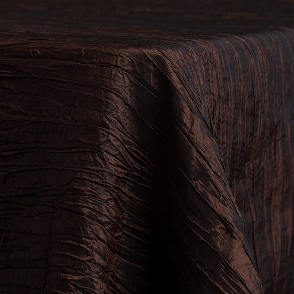 Crinkle Taffeta Chocolate Linen