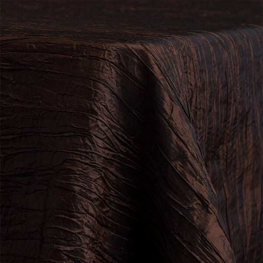 Crinkle Taffeta Chocolate Linen
