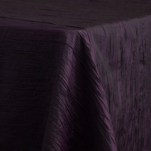 Crinkle Taffeta Plum Linen