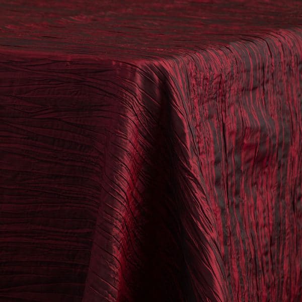 Crinkle Taffeta Burgundy Linen