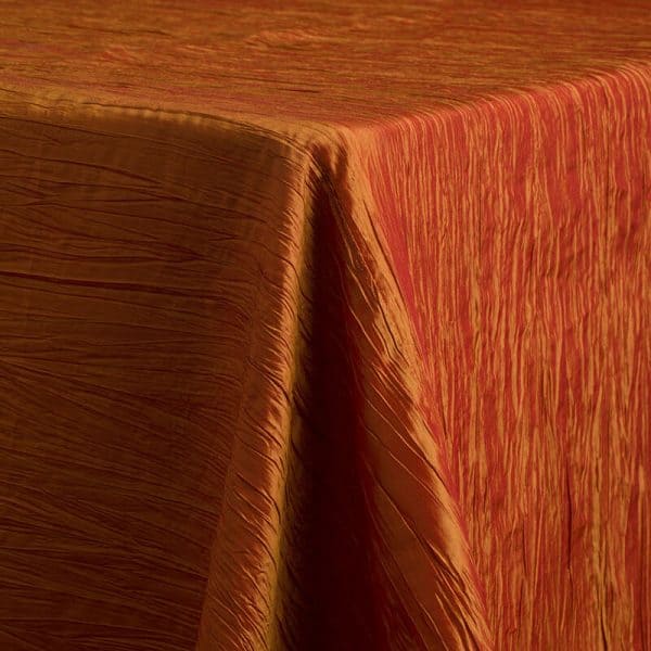 Crinkle Taffeta Burnt Orange Linen