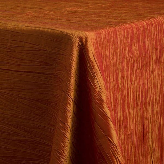 Crinkle Taffeta Burnt Orange Linen