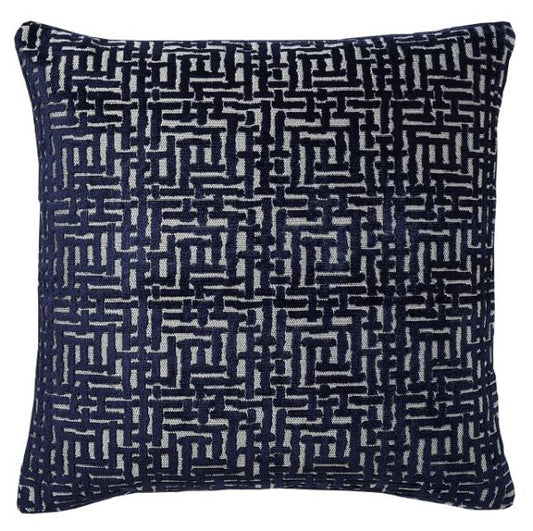 Midnight Blue Crosshatch Velvet