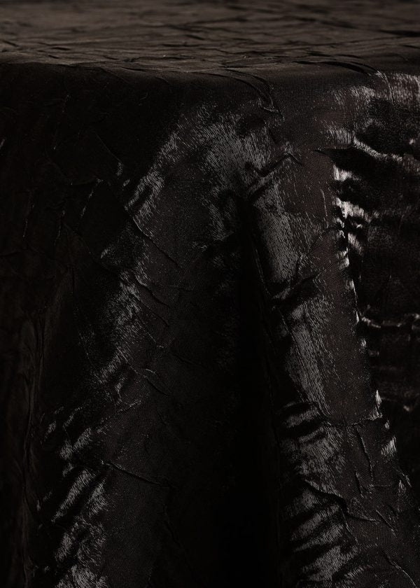 Crushed Iridescent Black Linen