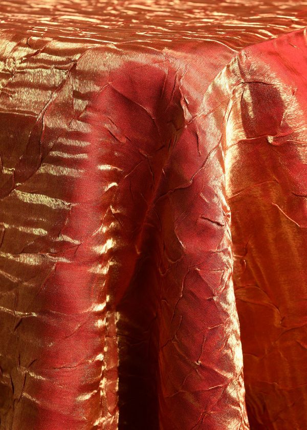 Crushed Iridescent Flame Linen