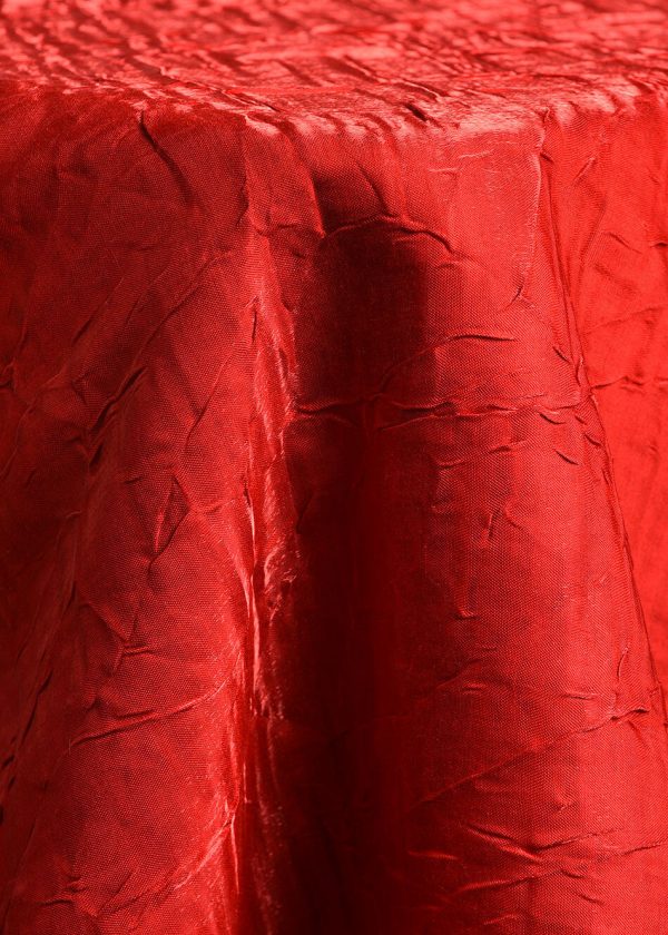 Crushed Iridescent Red Linen