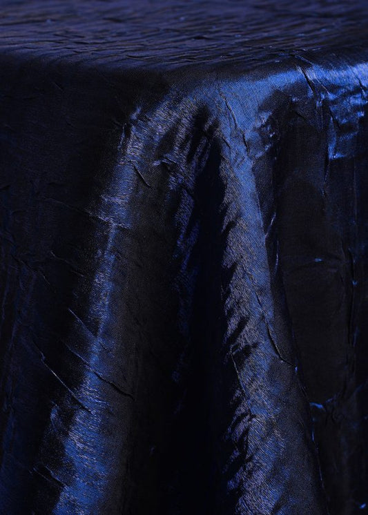 Crushed Iridescent Royal Blue Linen